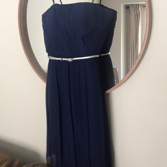 Navy Blue Donna Morgan Strapless Dress. Size 12. - Picture 1 of 6